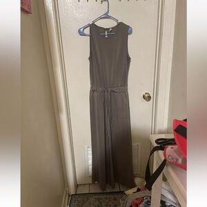 brown wishlist wide leg jumpsuit